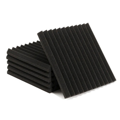 Wedge Acoustic Wall Panels Tiles Studio Sound Proofing Insulation Black Foam UK - Picture 7 of 8