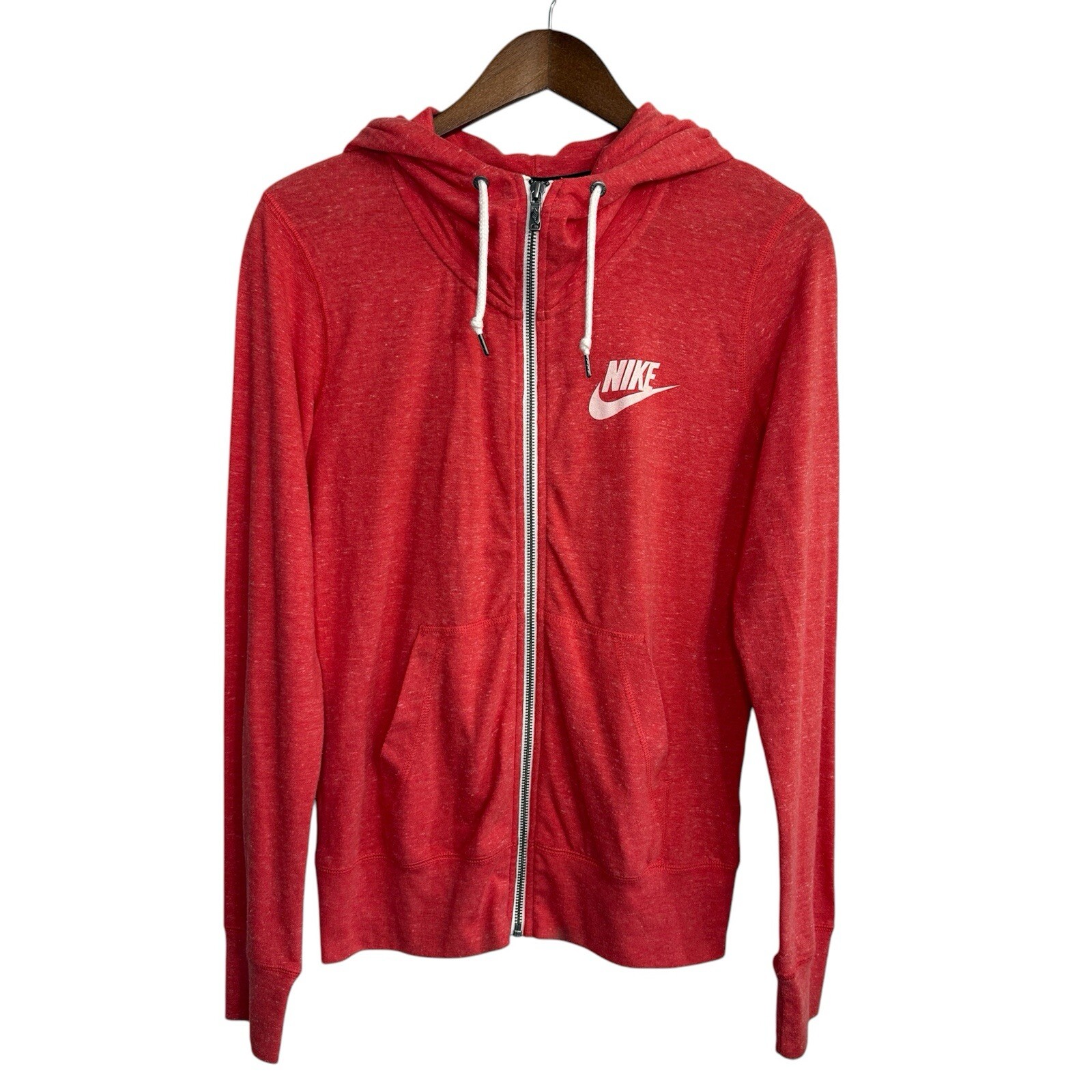 SACAI X NIKE Nike felpa con cappuccio giacca donna arancione media full zip organica athleisure logo tasca