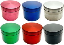 Large Metal Grinder 75mm Assorted Color Aluminium Spice Herb Crusher Heavy Duty