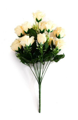Best Artificial 9/12 Cabezas Rosa Spray Ramo de Boda Flor Ramo Decoración del Hogar - Imagen 46 de 48