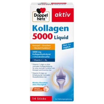 DOPPELHERZ Kollagen 5000 Liquid Sticks 14X10 ML