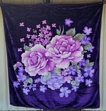 FLOWER ROSE FLORAL ROSES FLOWERS TWO PLY KING SIZE BLANKET