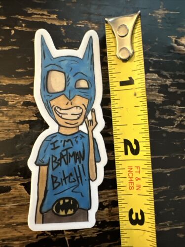 Batman Cosplay Sketch (This Sticker Is Dishwasher Safe) Homage/Art/Comic/Cartoon