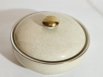 Art Deco Deckeldose Thomas Ivory um 1930  mit Gold