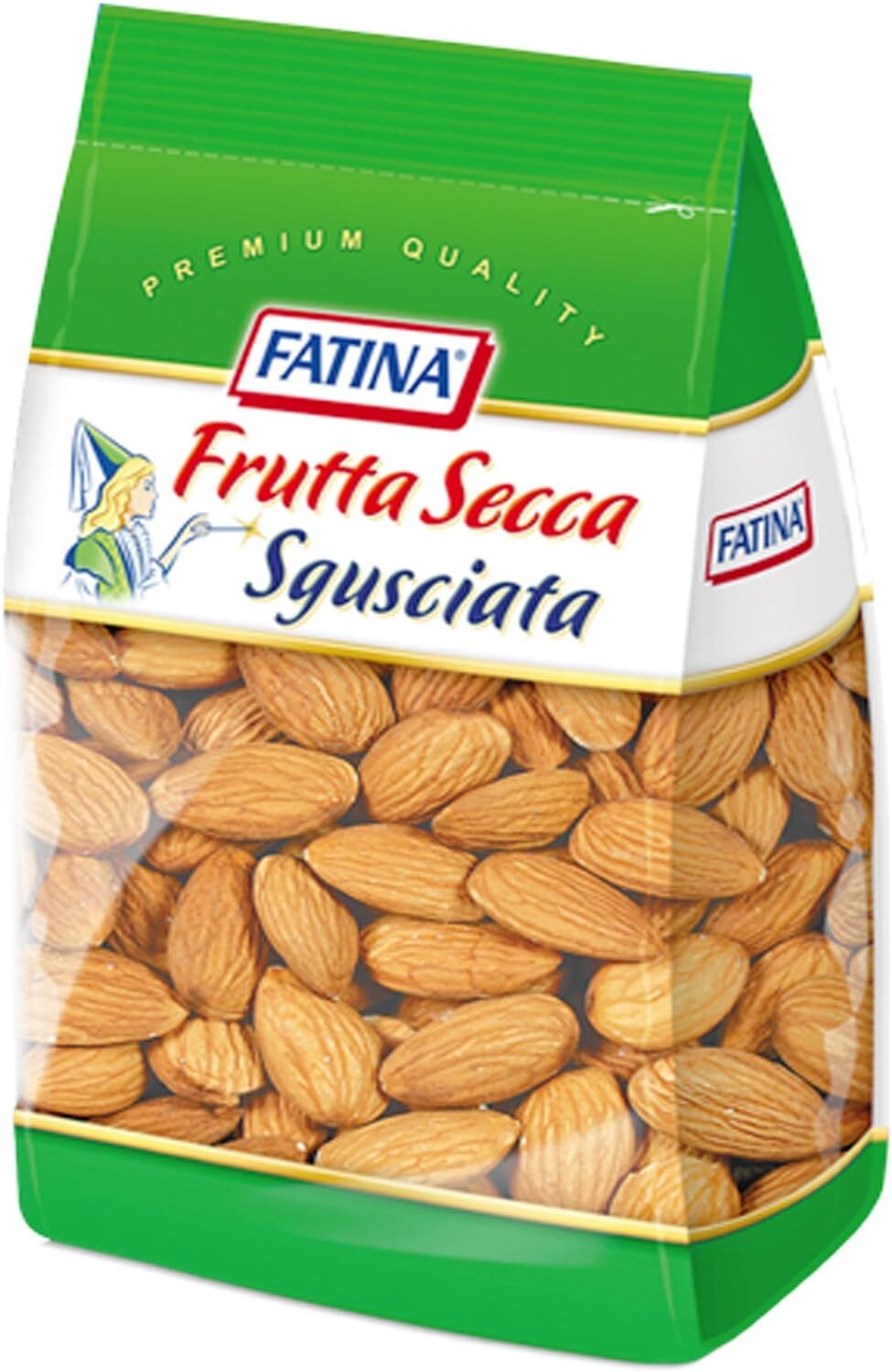 MANDORLE SGUSCIATE BUSTA DA 200 GR FATINA FRUTTA SECCA CUCINA NON PELATE NATALE