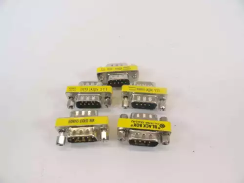DB9 DB9-M Serial Port 9 Pin Gender Changer Connectors Male to Male - LOT OF 5