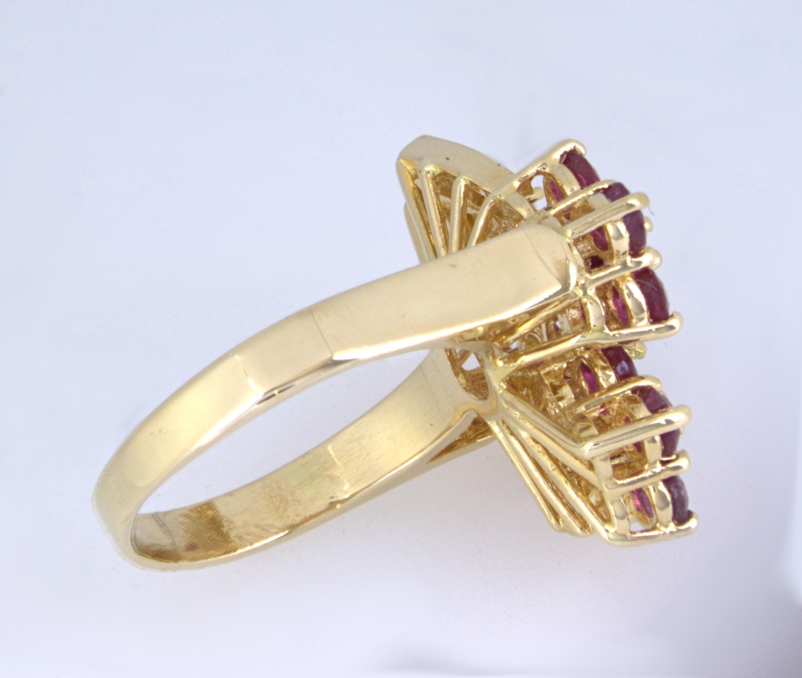 Ruby, Diamond, 18K Yellow Gold Ring - image 12
