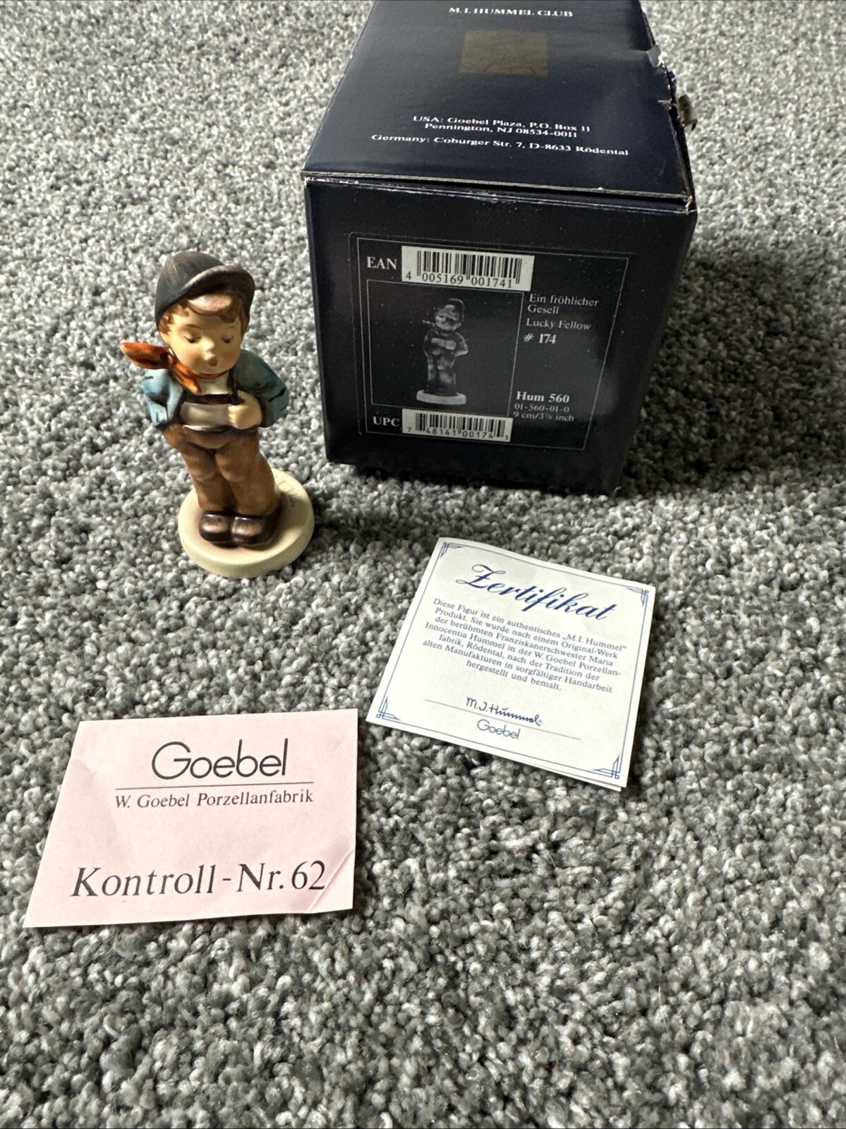 Goebel Hummel #174 Lucky Fellow Figurine 560 with Original Box