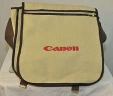 Vintage Canon Logo Canvas Shoulder Messenger Bag Case For Lens Camera or Gear
