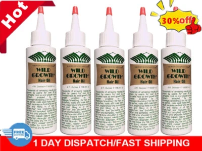 Wild Growth Hair Oil Moisturizer Hair Regrowth Eyebrows Eyelashes 4 Oz /118 ml=