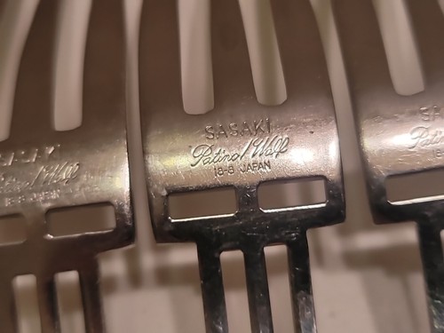 Sasaki Stainless Dinner Knives & Forks Windows 18-8 Flatware Japan 6 Pcs - Picture 16 of 16