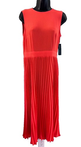 Donna Morgan Dress Womens 6 Red Silk Formal Cocktail Quiet Luxury Party  WEdding