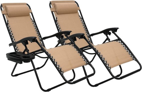 Gartenstuhl Klappstuhl Hochlehner Campingstuhl 2er Set Liegestuhl klappbar Eisen - Bild 17 von 18
