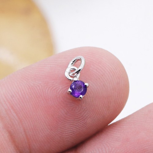 Elegant Tiny Amethyst Bridal Women Wedding Earrings & Pendant Jewelry Set Gift - Picture 5 of 7