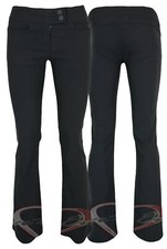LADIES TROUSERS QUALITY BLACK FITTED BOOT CUT TROUSERS  6-14 & 3 LEG LENGTHS.