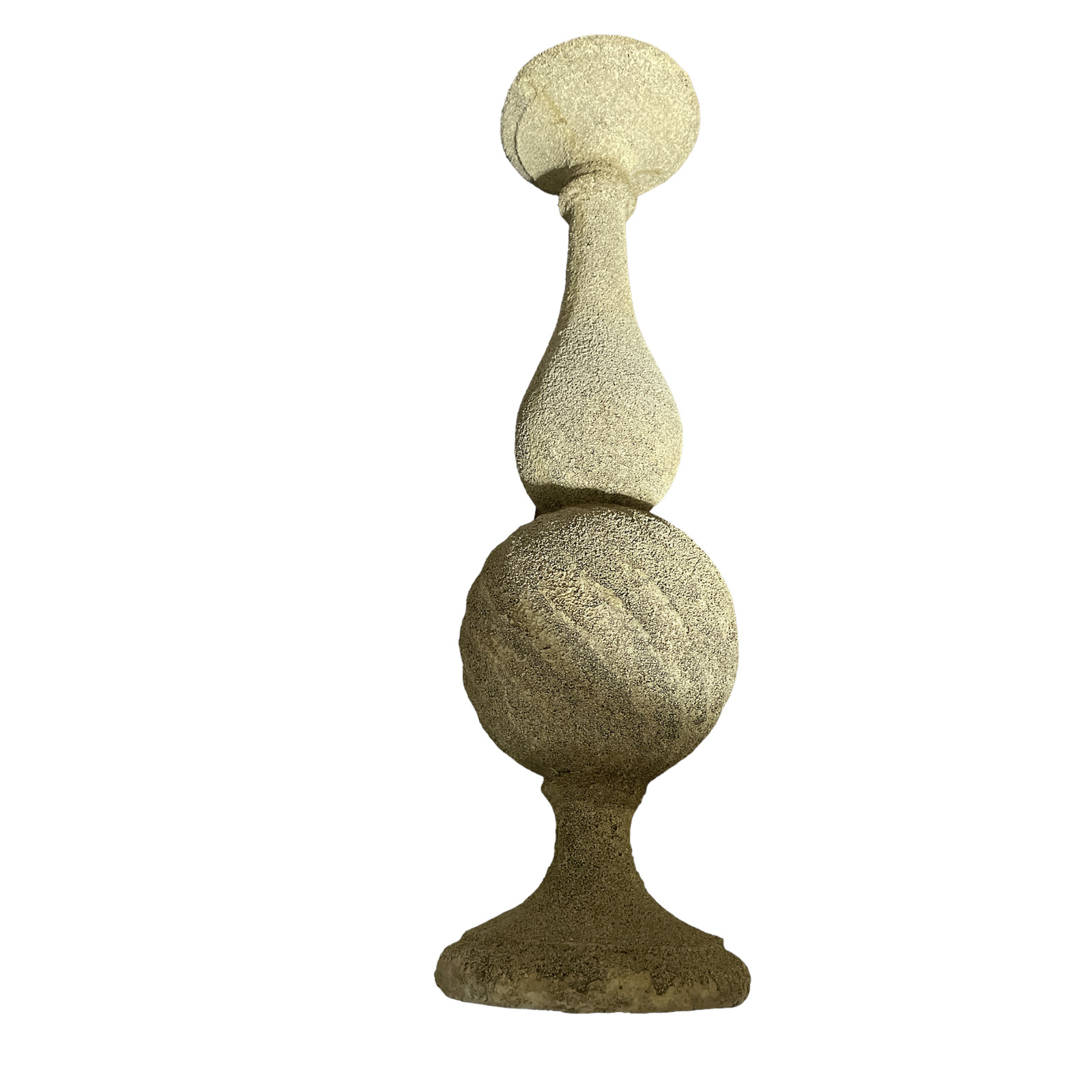 Melrose Spiral Tall Candle Holder Stone Finish Polyresin Candlestick Holder 