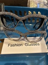 Fashion women glasses with crystal embellishments  Lens Are Plastic NEW 2pairs