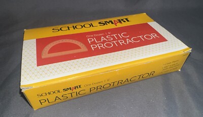 School Smart One Dozen 6'' Plastic Protractors Pre-owned/New