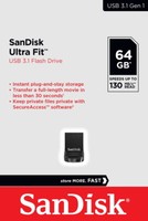Sandisk Usb Stick 64GB Speicherstick Cruzer Ultra Fit Schwarz Usb 3.1