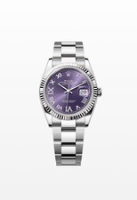 Rolex Datejust 36 Steel & White Gold 126234 Purple ‘Aubergine’ Dial 2024 Unworn
