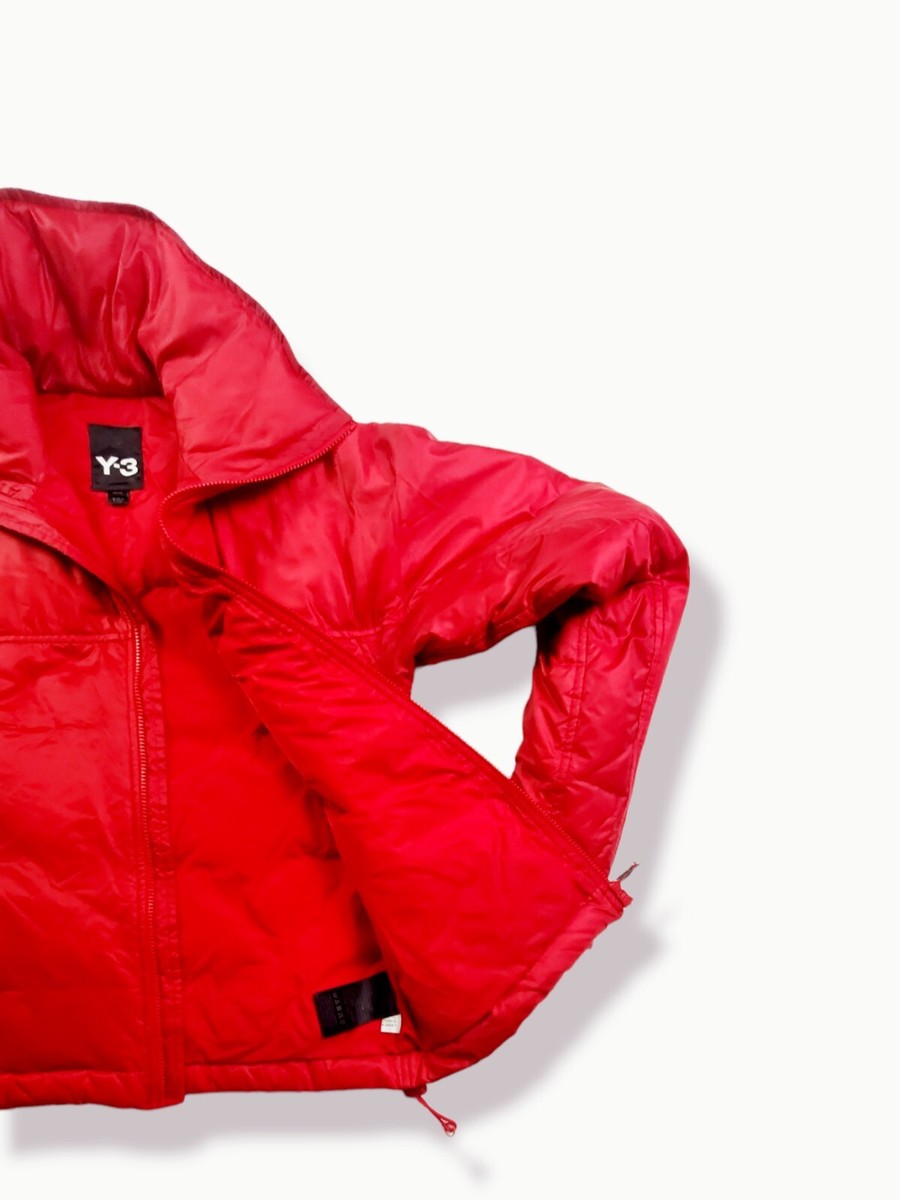 Y-3 Yohji Yamamoto Mens Red Down Puffer jacket Quilted Y-3 Yohji Yamamoto Mens Red Down Puffer jacket Quilted