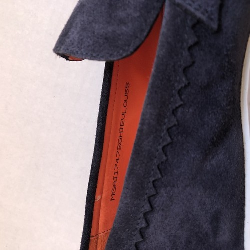 ✨ NEW w/ Box Santoni MEN’s Size 9 BANKER Navy Blue Suede Loafer Shoes ( UK 8 ) ✨ - Picture 15 of 17