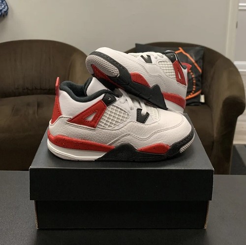 Size 10C - Jordan 4 Retro Red Cement - Picture 1 of 6