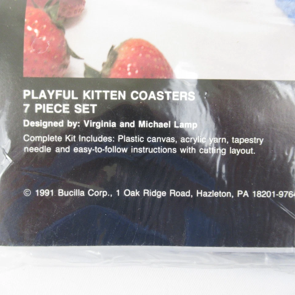 Bucilla Plástico Lona Juguete Gatito Posavasos Kit 6075 Gatos Foto 3 de 4