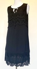 Sanctuary Black Crochet Lace Dress NWT Retail $139 Price $34 XS Anthropologie