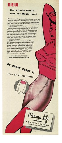 1946 Perma-Lift Girdles Women's Underwear Lingerie Pinup Girl Vintage Print Ad