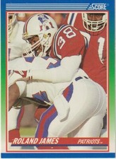 Score 1990 NFL Card New England Patriots #376 Roland James 