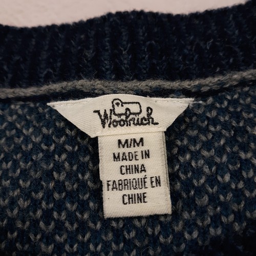 Woolrich Lambswool Pullover Sweater Womens Medium Long Artwork Abstract Graphic - Picture 6 of 12