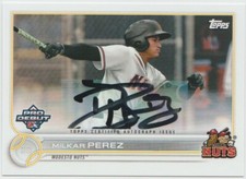 2022 Topps Pro Debut Autographs #PD140 Milkar Perez - Modesto Nuts