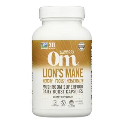 Om Mushrooms Lions Mane Capsules 90 ct (Pack of 3)