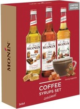 Monin Special Occasion Coffee Syrups  Gingerbread  Caramel Honeycomb 3x5cl