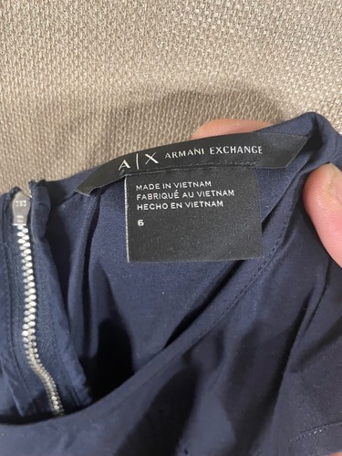Armani Exchange Gr. 6 dunkelmarine Kleid gefüttert Baumwollmischung ohne Ärmel - Bild 23 von 23