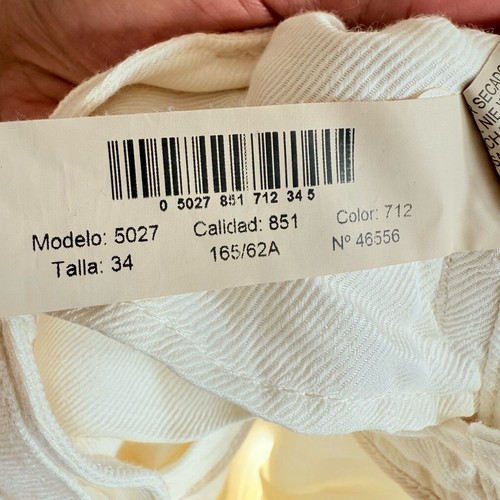Pantalones cortos Massimo Dutti de lino blanco para mujer talla 2 nuevos con etiquetas - Imagen 7 de 8