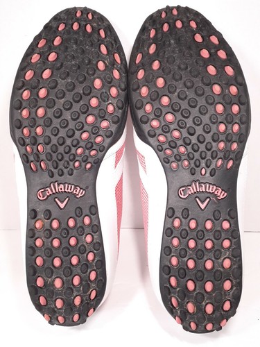 Callaway Women’s Spikeless Golf Shoes Size 8.5 Pink And White - Picture 7 of 12