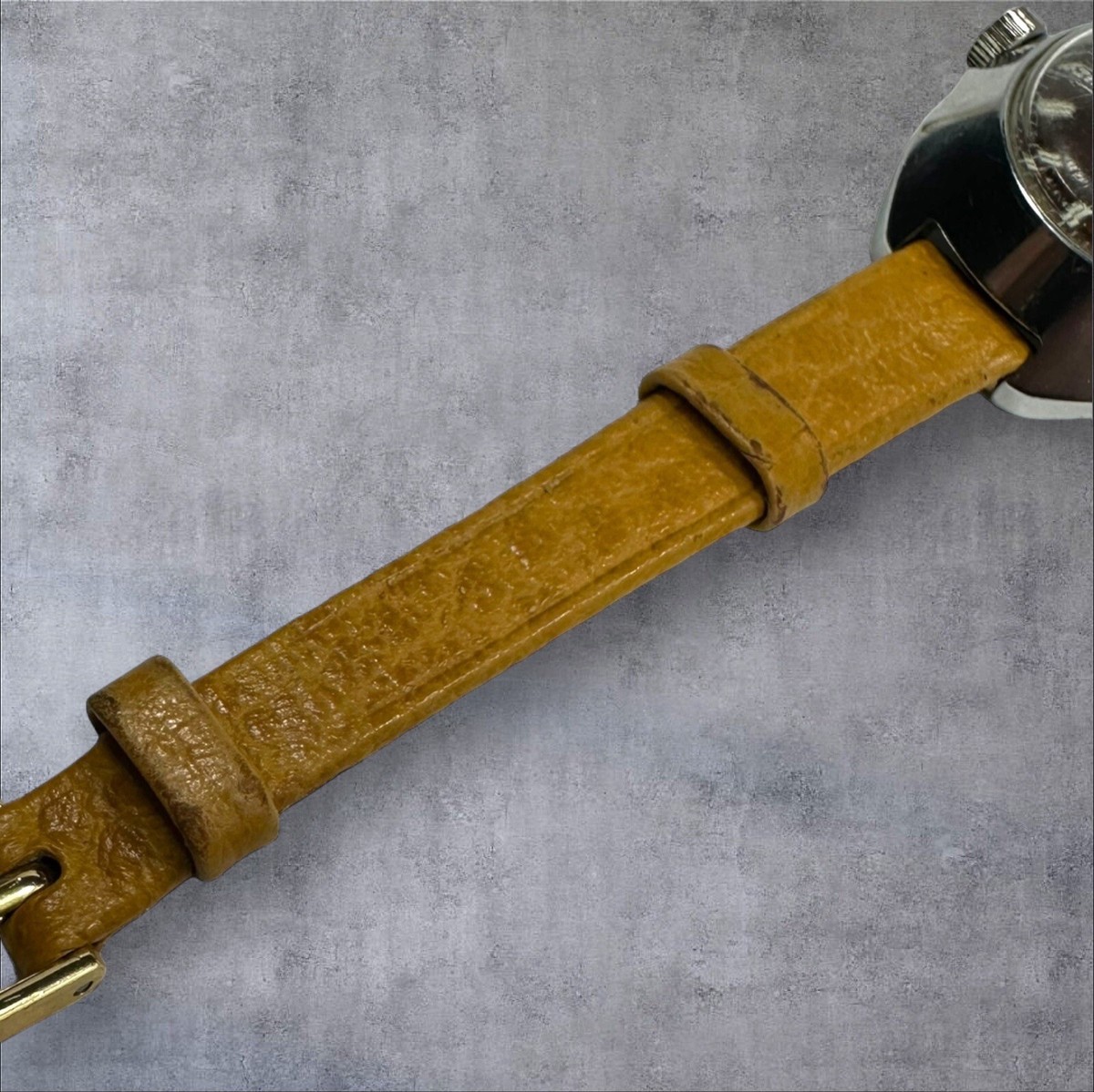 Vintage Rare Timex UFO Watch Womens Manual Wind Silver Tone Leather Strap RUNS Rare Vintage Brown Dial Timex Ladies 1970s UFO Stainless  main image 2