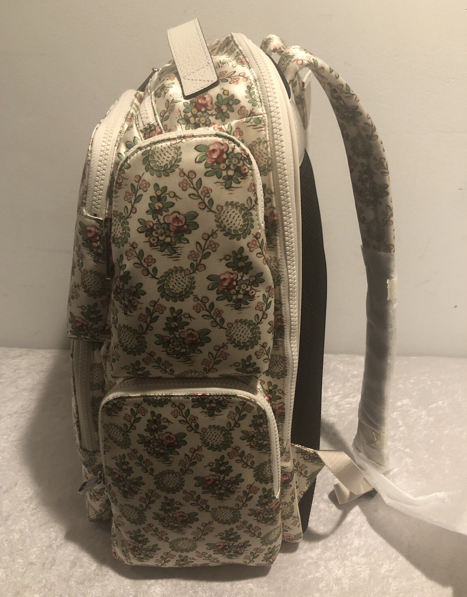 NWT Gucci x NY Yankees Floral Tapestry Satin Large Backpack