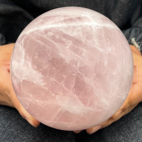 Bola de Cuarzo Rosa Natural 4.99LB Esfera de Cristal Tallada Decoración Curación - Imagen 4 de 11