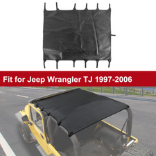 Leather Top Roof Sunshade Accessories For 1997-2006 Jeep Wrangler Tj Soft Cover Leather Top Roof Sunshade Accessories For 1997-2006 Jeep Wrangler Tj Soft Cover