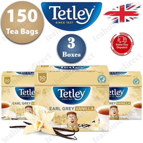 3 Box Tetley Earl Grey & Vanilla Tea Bags 150 Tea Bags eBay