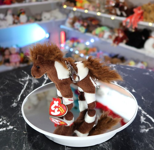 TY Basket Beanie Baby - Thunderbolt the Horse (KeyClip) | MWMT New Mint Tags - Picture 3 of 15
