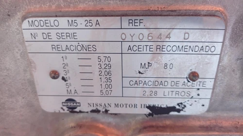 M525A Getriebe Ft für NISSAN 1991 165731 - Picture 2 of 6