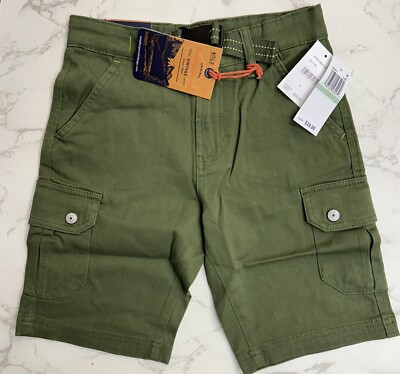 Boys Kids Original Weatherproof Vintage Green Olive Shorts Youth Small Size 