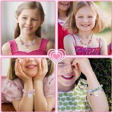 180 Pcs Charm Bracelet Making Kit for Girls, Mckanti Unicorn Mermaid Crafts Gift