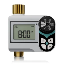 Sprinkler Timer with Brass Inlet & Outlet,Water Timer for Garden Hose,Rain Delay