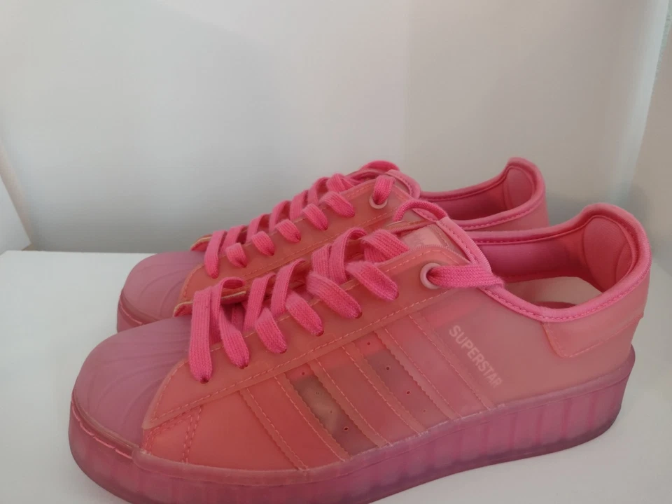 Adidas Superstar Jelly Semi Solar Pink Shoes Sneakers Size 9 - Image 4 of 4