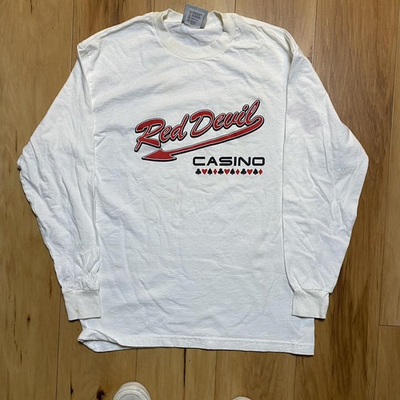 #ad #ad Vintage Red Devil Long Sleeve Shirt L Las Vegas 90S T Shirt $6.00